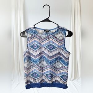 Girls Jordache Aztec Style Sleeveless Top XL